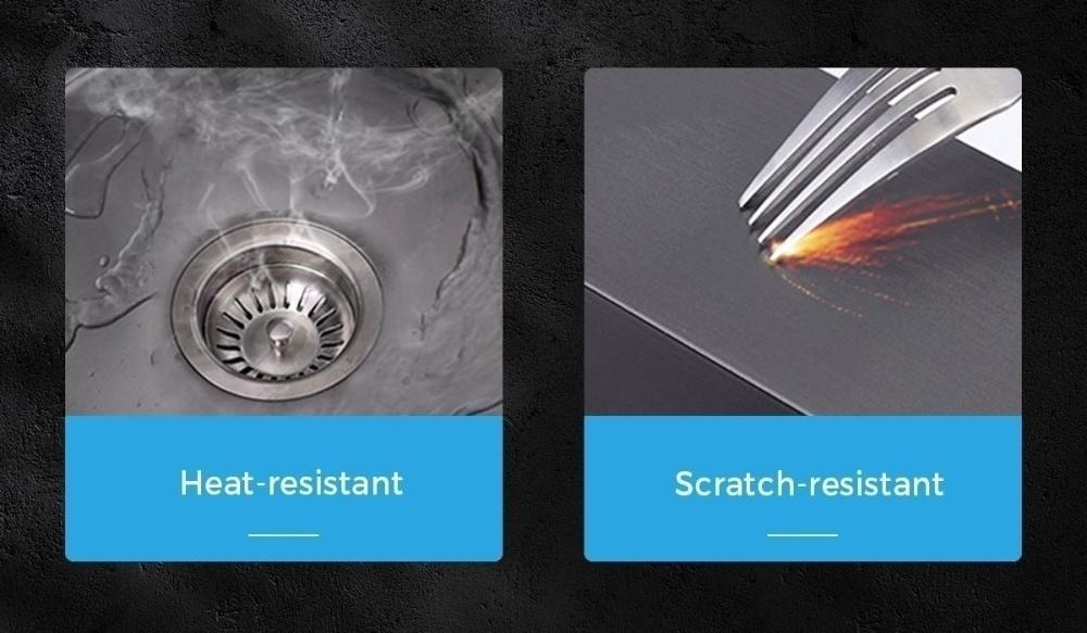 44X44CM Stainless Steel Sink Single Bowl with Waste Black
