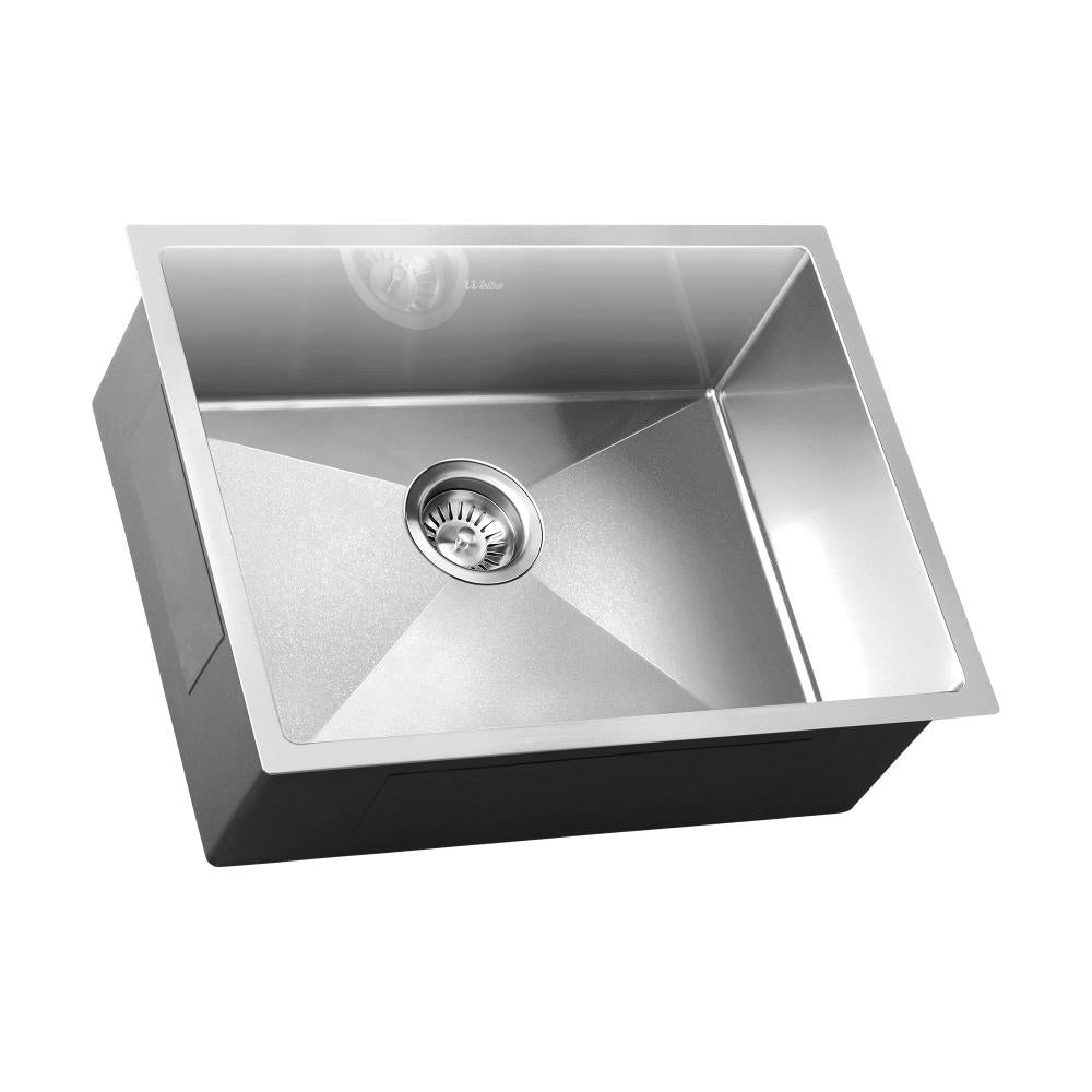 458X44CM Stainless Steel Sink Single Bowl with Waste Silver