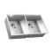 Kitchen Sink Stainless Steel Basin Double Flush Mount 76X44CM
