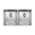 Kitchen Sink Stainless Steel Basin Double Flush Mount 76X44CM