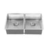 Kitchen Sink Stainless Steel Basin Double Flush Mount 76X44CM