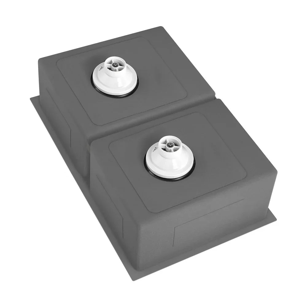 Kitchen Sink Stainless Steel Basin Double Flush Mount 76X44CM