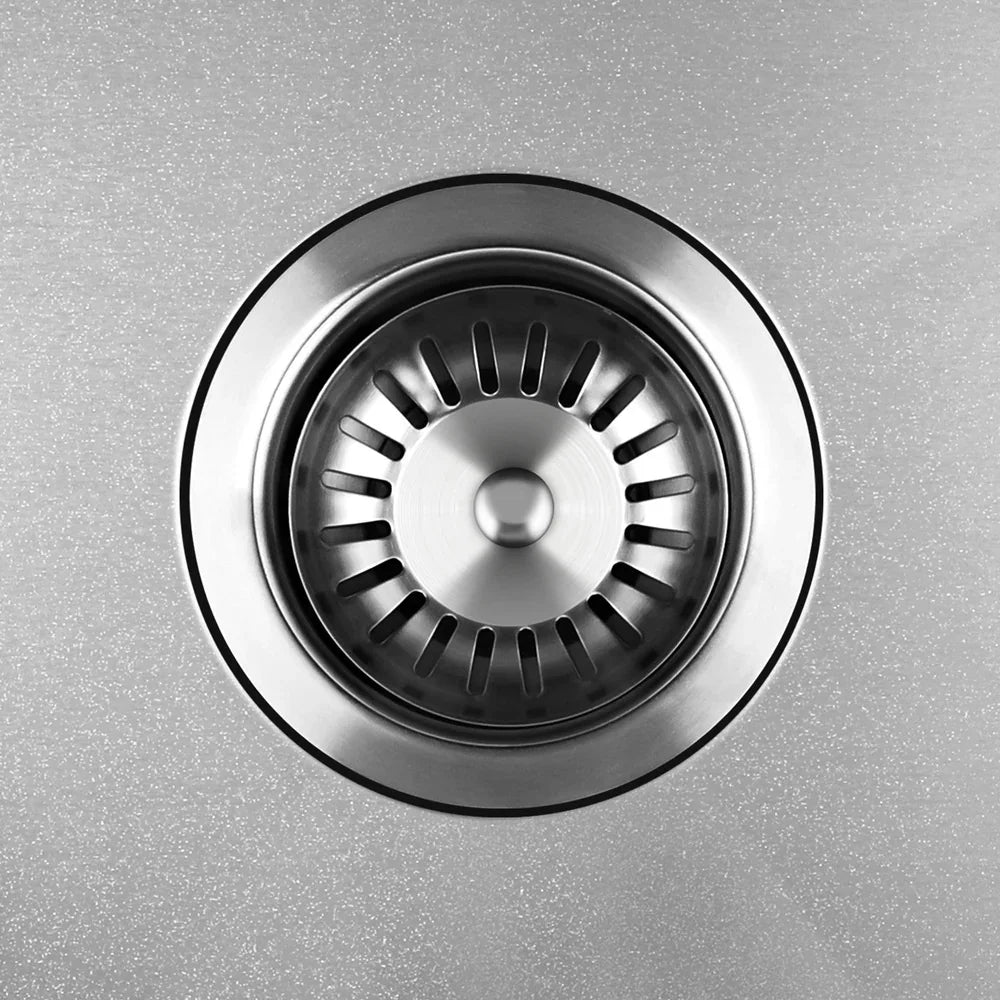 Kitchen Sink Stainless Steel Basin Double Flush Mount 76X44CM