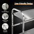 2-Tier Stainless Steel Kitchen Trolley with Wheels 84x56x98cm