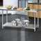 304 Stainless Steel Work Bench Commercial Kitchen Table 183cm