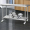 304 Stainless Steel Kitchen Bench Table with Wheels 152cm