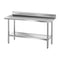 Cefito Stainless Steel  Kitchen  Bench w/ Splashback 1500x600MM 430