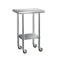 Cefito Stainless Steel Kitchen Benches Work Bench Wheels 61X46CM 430