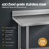 Stainless Steel Kitchen Bench w/ Splashback 1500x600MM 430