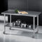 1524x762mm Stainless Steel Kitchen Bench with Splashback Prep Table Set