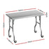 Cefito Stainless Steel Kitchen Benches Work Bench Wheels 122X61CM 430