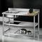 Cefito Stainless Steel Kitchen Bench Work Table with Sink Splashback 120cm