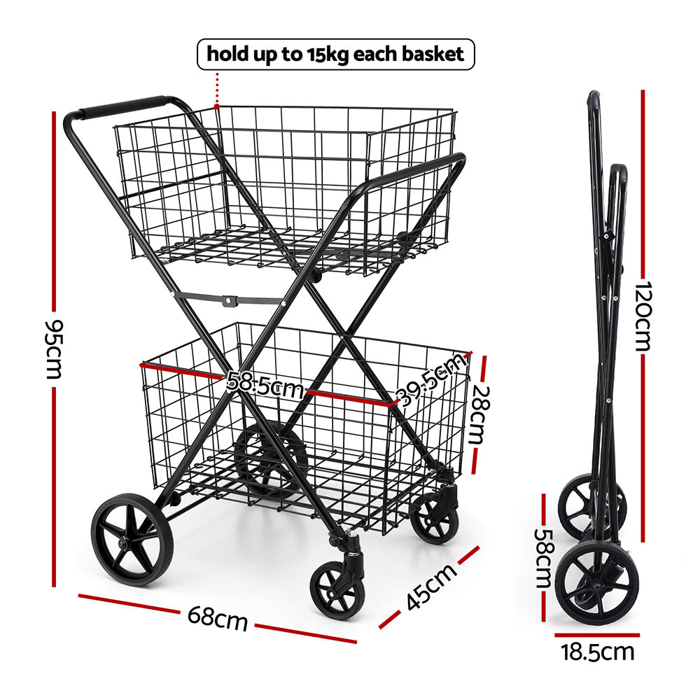 Foldable Shopping Trolley Cart