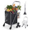 Folding Shopping Trolley – Aluminium Utility Cart 50kg, Silver