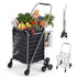 Folding Shopping Trolley – Aluminium Utility Cart 50kg, Silver