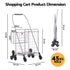 Folding Shopping Trolley – Aluminium Utility Cart 50kg, Silver
