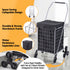 Folding Shopping Trolley – Aluminium Utility Cart 50kg, Silver