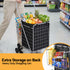 Folding Shopping Trolley – Aluminium Utility Cart 50kg, Silver