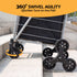 Folding Shopping Trolley – Aluminium Utility Cart 50kg, Silver