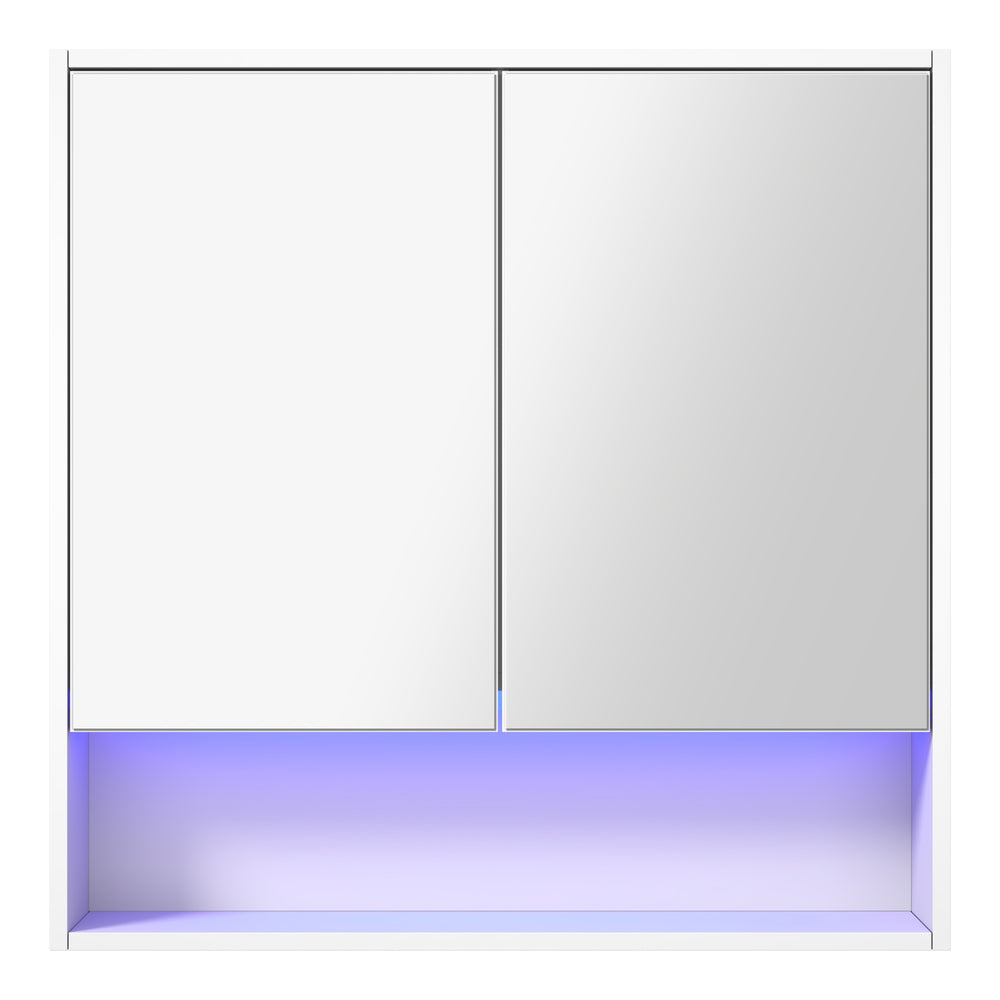 Bathroom Mirror Cabinet LED Wall Storage 750x750mm