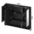 Bathroom Mirror Cabinet LED Wall Storage 900x750mm Black