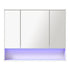 Bathroom Mirror Cabinet LED Wall Storage 900x750mm