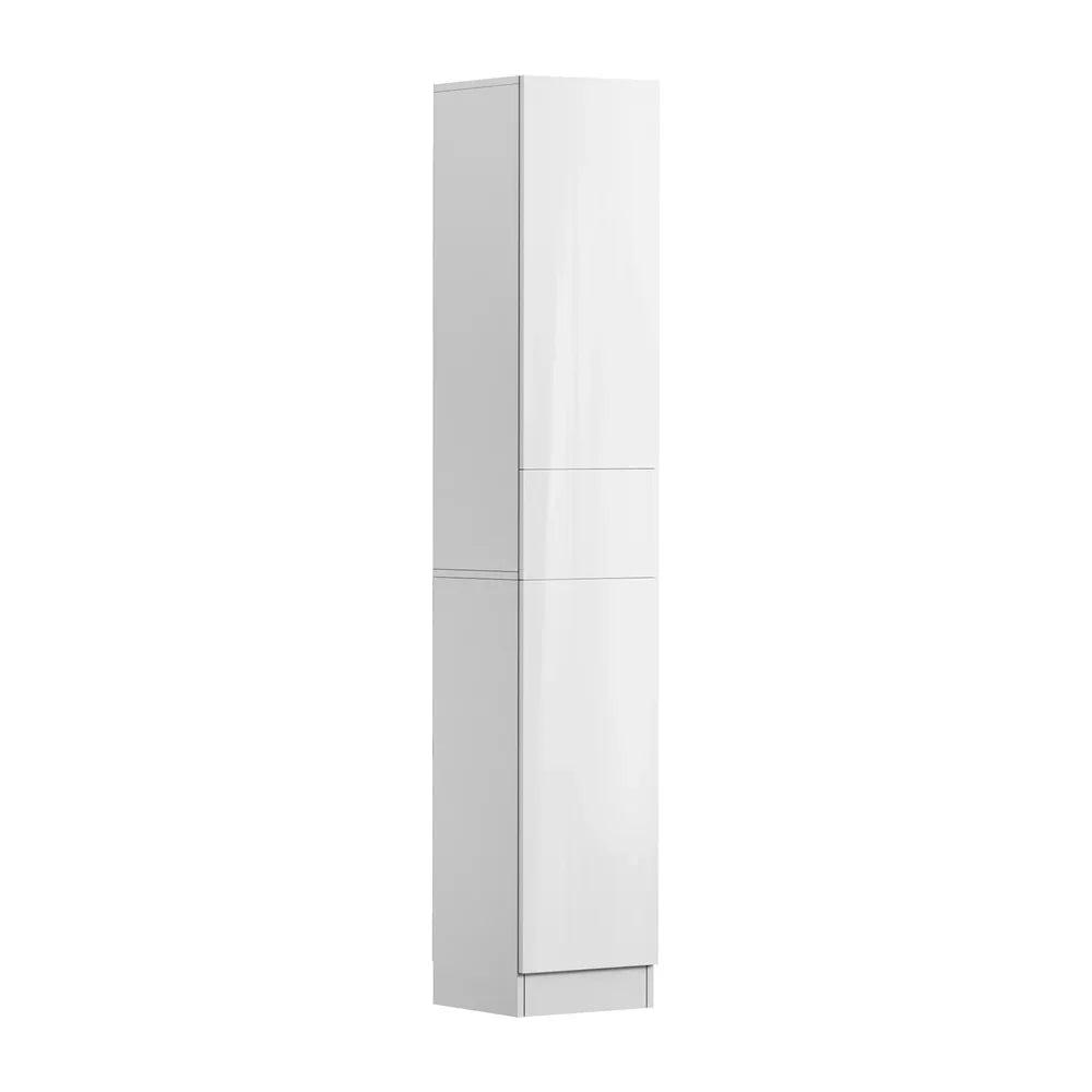 Tall Bathroom Cabinet Storage Slim Toilet Cupboard White