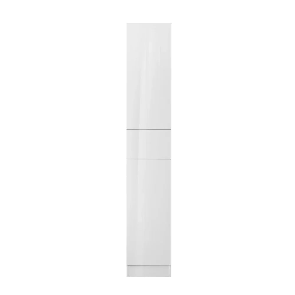 Tall Bathroom Cabinet Storage Slim Toilet Cupboard White