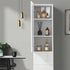 Tall Bathroom Cabinet Storage Slim Toilet Cupboard White