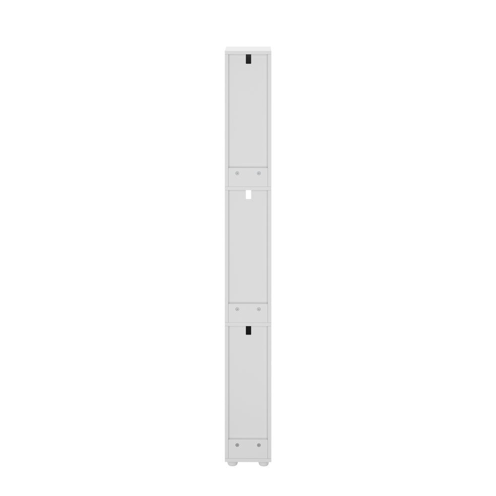 Tall Bathroom Storage Cabinet Shelf Drawer Cupboard White