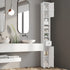 Tall Bathroom Storage Cabinet Shelf Drawer Cupboard White