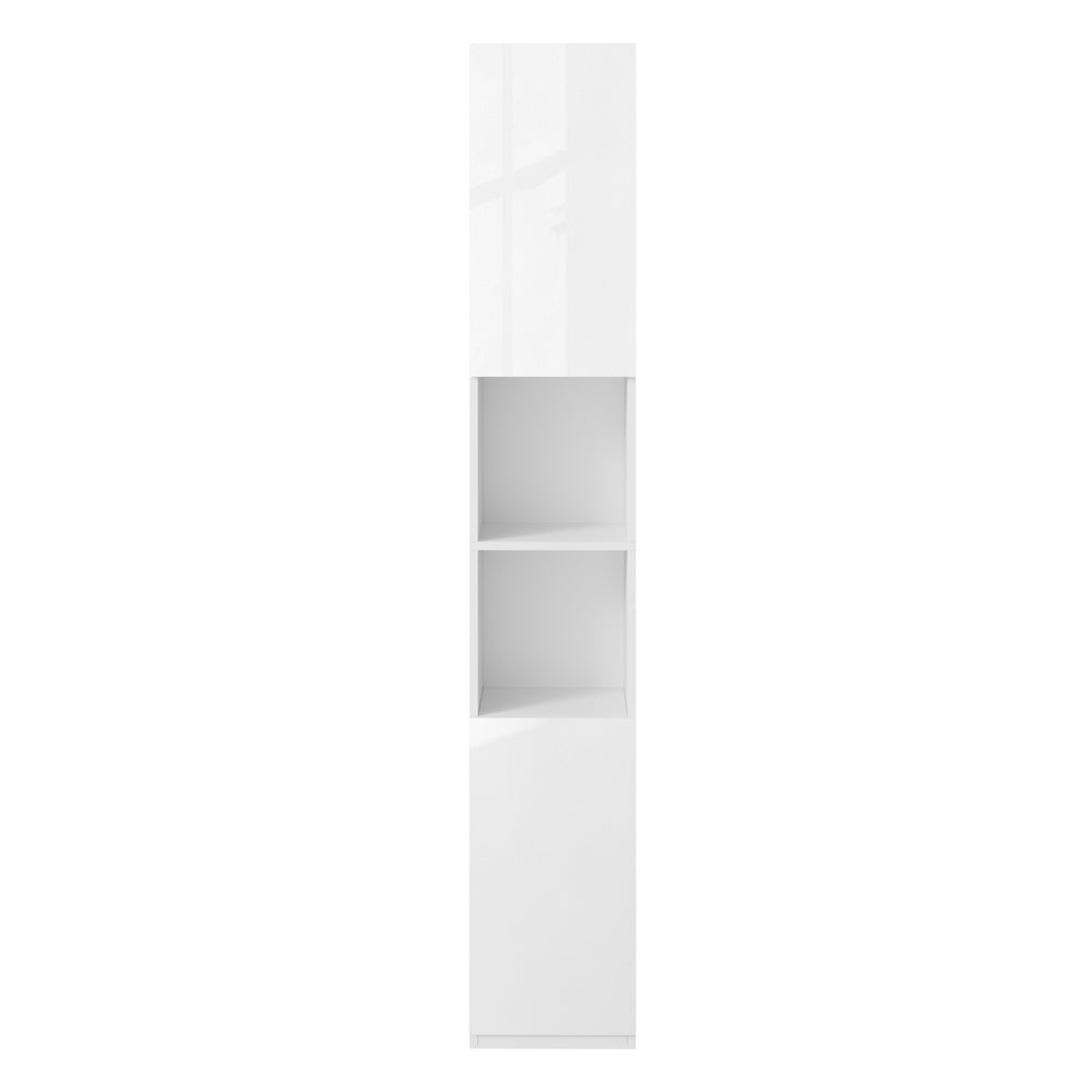 Bathroom Cabinet Storage High Gloss Cupboard Toilet White