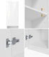 Bathroom Cabinet Storage High Gloss Cupboard Toilet White