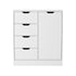 Storage Cabinet Buffet 4 Drawer Freestanding Cupboard White