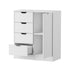 Storage Cabinet Buffet 4 Drawer Freestanding Cupboard White