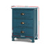 Bedside Table 3 Drawers Vintage - THYME Blue