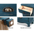 Bedside Table 3 Drawers Vintage - THYME Blue