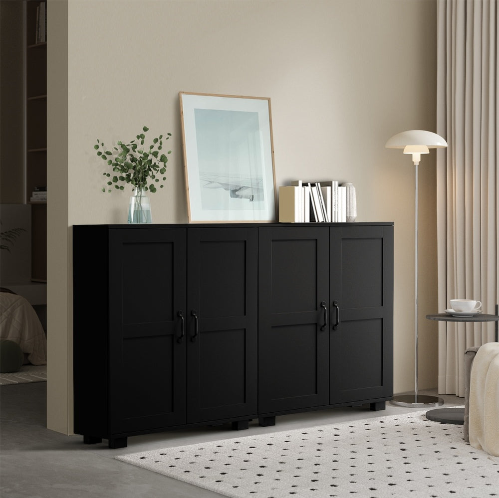 Storage Cabinet Buffet Sideboard 2 Door Black