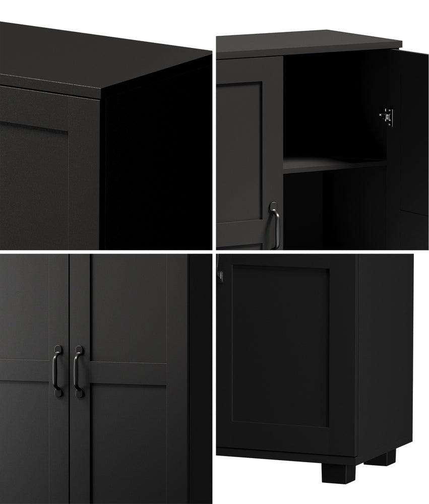 Storage Cabinet Buffet Sideboard 2 Door Black