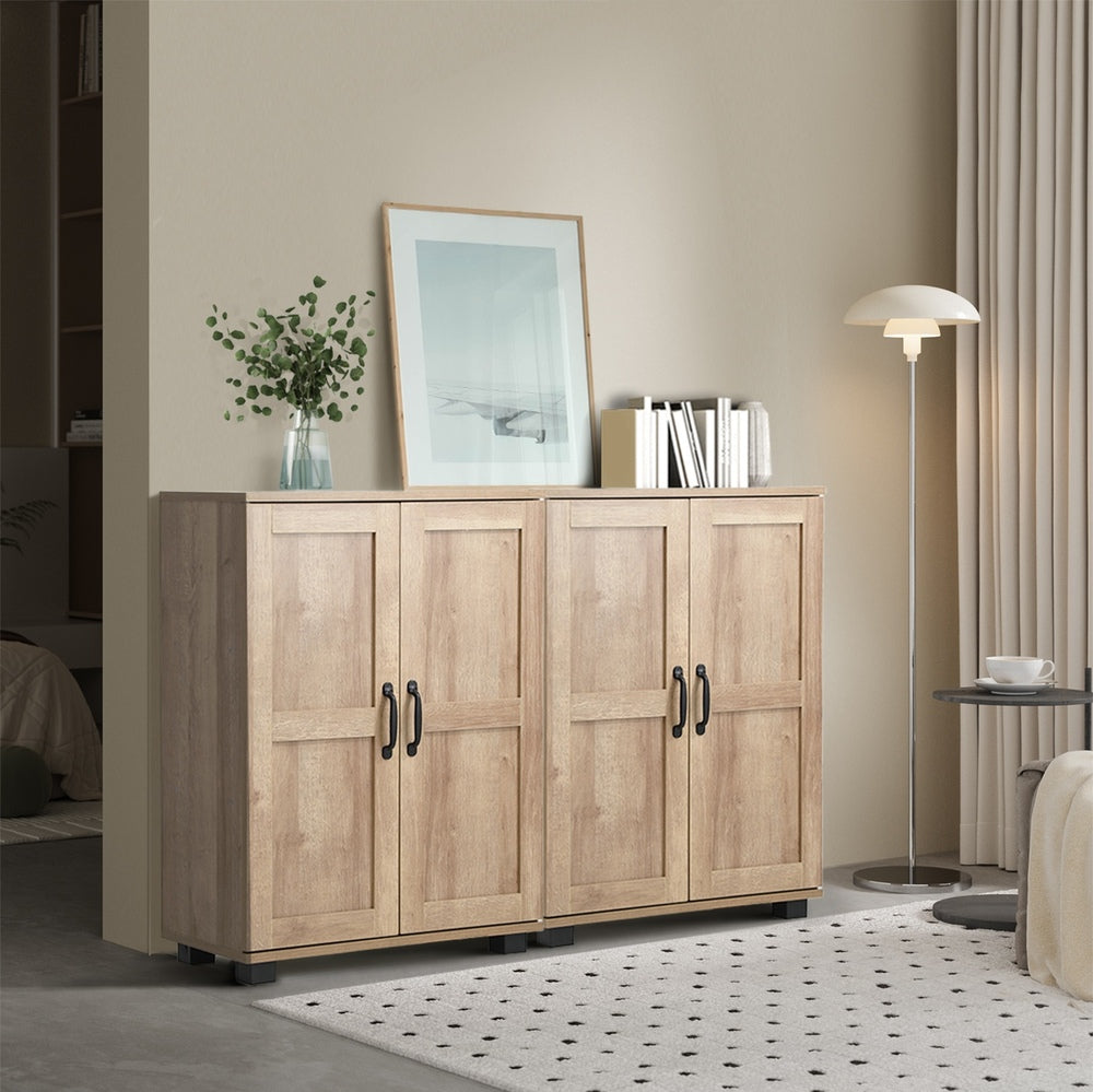 Storage Cabinet Buffet Sideboard 2 Door Natural