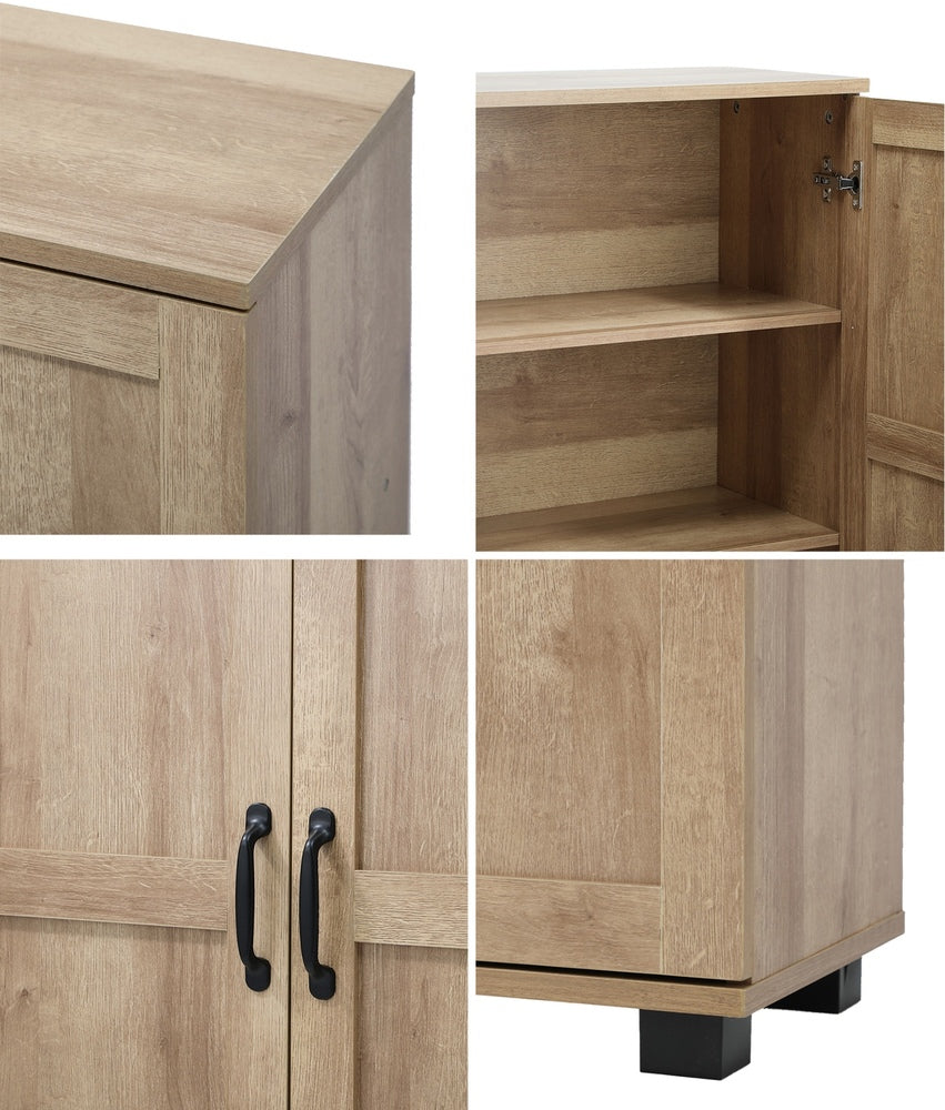 Storage Cabinet Buffet Sideboard 2 Door Natural