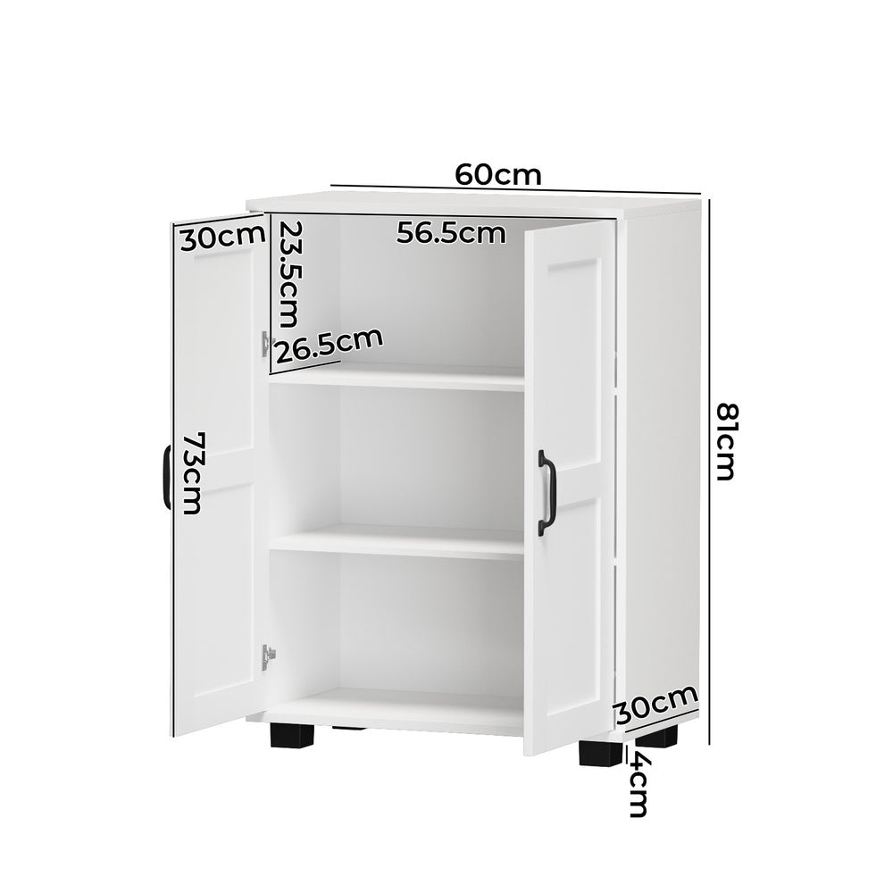 Storage Cabinet Buffet Sideboard 2 Door White
