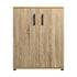 Oikiture Storage Cabinet 3 Shelves Freestanding Wooden
