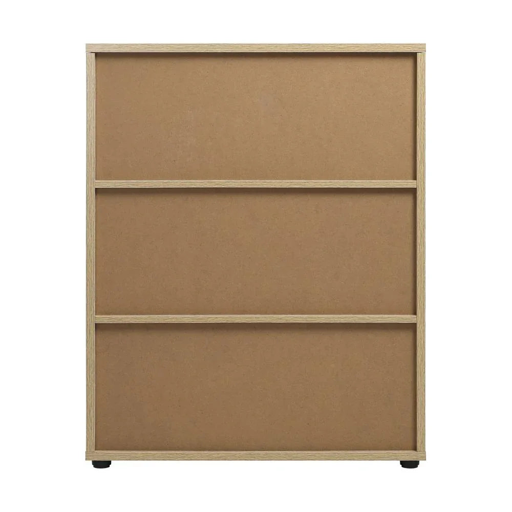 Oikiture Storage Cabinet 3 Shelves Freestanding Wooden