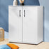 Storage Cabinet 3 Shelves Freestanding White