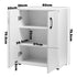 Storage Cabinet 3 Shelves Freestanding White