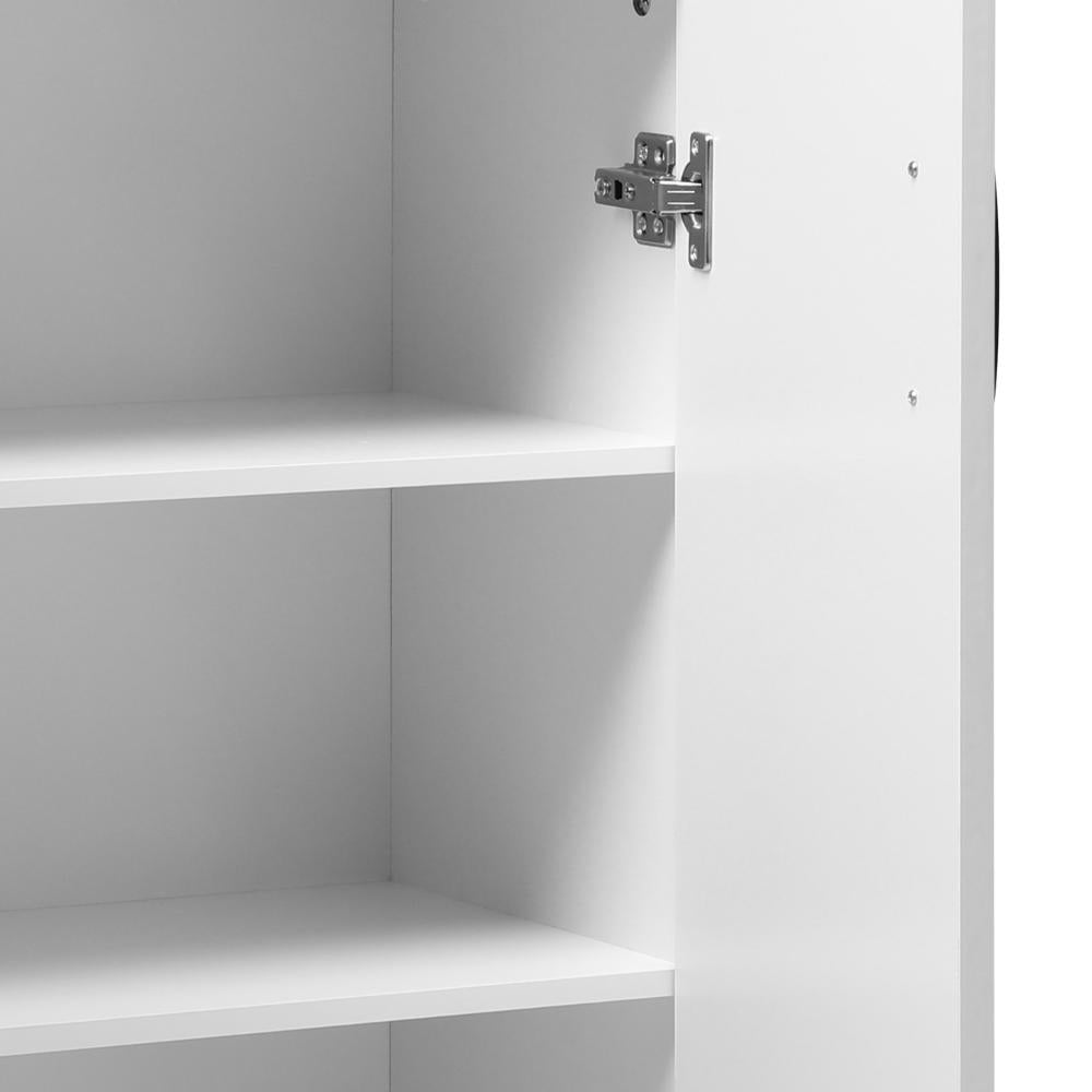 Storage Cabinet 3 Shelves Freestanding White