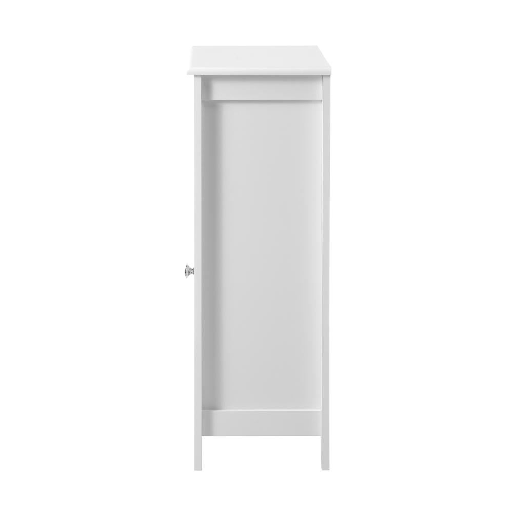 Bathroom Cabinet Two Rattan Door White