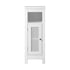 Bathroom Cabinet Slim Rattan Door White