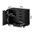 Filing Cabinet 1 Door 5 Drawer Mobile Office Storage Black
